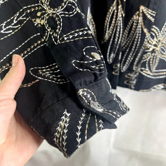 Studio Works Embroidered Floral Blazer Jacket Size Large - Picture 4 of 12